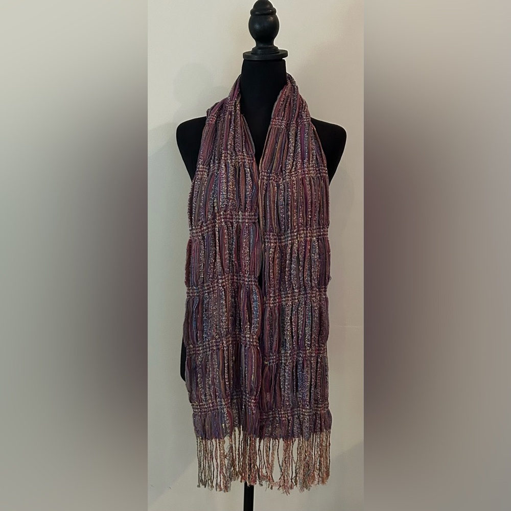Chic Purple Woven Scarf